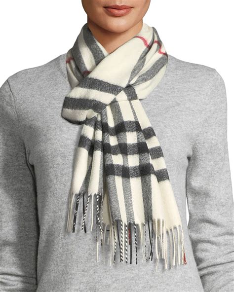 burberry wool cashmere scarf white|Burberry scarves official site.